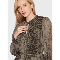 Robe Morgane Forest Tiger Militaire Kaki Femme - Guess -Robe Belle Soldes robe morgane forest tiger militaire kaki femme guess 3