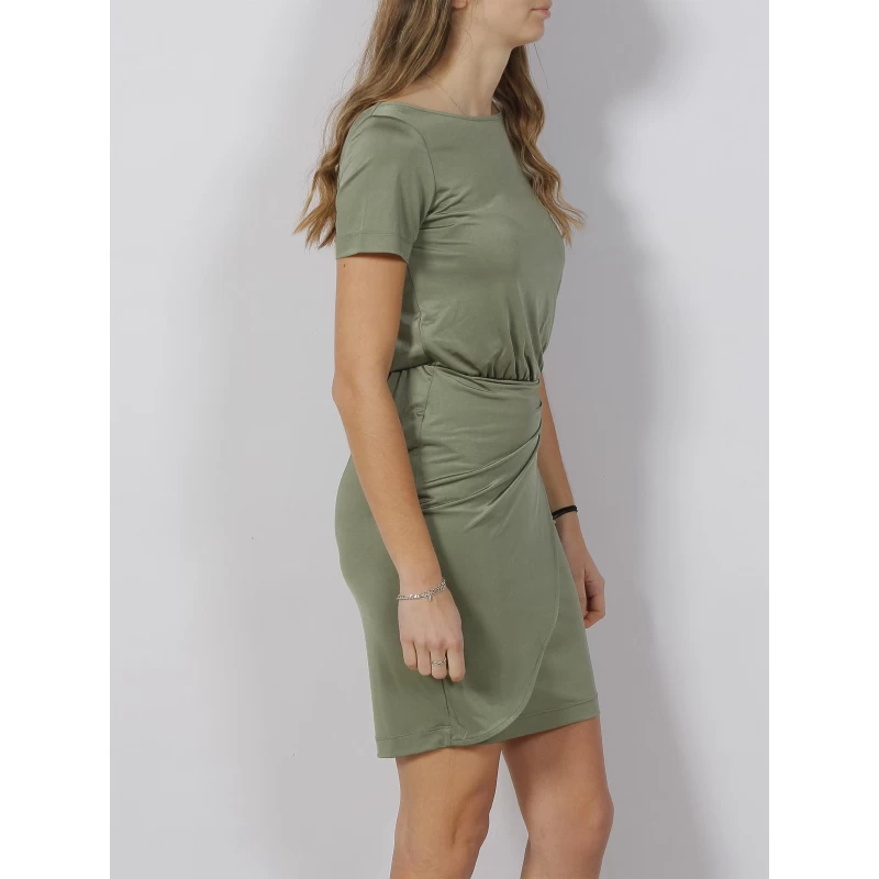 Robe Portefeuille Gathering Poplia Kaki Femme - Guess 5 Robe Portefeuille Gathering Poplia Kaki Femme - Guess – Image 3