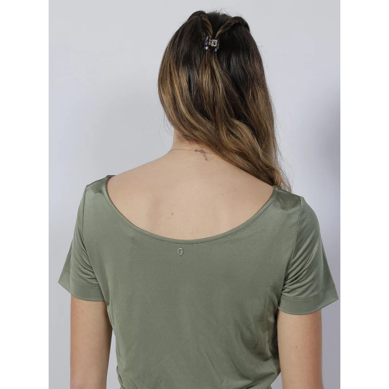 Robe Portefeuille Gathering Poplia Kaki Femme - Guess 6 Robe Portefeuille Gathering Poplia Kaki Femme - Guess – Image 4