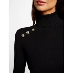 Robe Pull Ajustée Col Roulé Uni Noir Femme - Morgan 8 Robe Pull Ajustée Col Roulé Uni Noir Femme - Morgan -Robe Belle Soldes robe pull ajustee col roule uni noir femme morgan 2