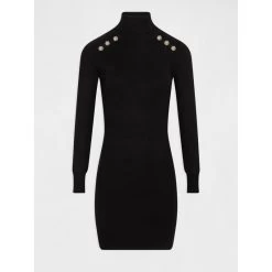 Robe Pull Ajustée Col Roulé Uni Noir Femme - Morgan 9 Robe Pull Ajustée Col Roulé Uni Noir Femme - Morgan -Robe Belle Soldes robe pull ajustee col roule uni noir femme morgan 3