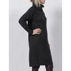 Robe Pull Col Roulé Mila Noir Femme - Deeluxe -Robe Belle Soldes robe pull col roule mila noir femme deeluxe 2