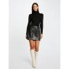 Robe Pull Jupe Simili Cuir 2 En 1 Noir Femme - Morgan -Robe Belle Soldes robe pull jupe simili cuir 2 en 1 noir femme morgan