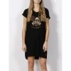Robe T-shirt Print Logo Noir Femme - Von Dutch -Robe Belle Soldes robe t shirt print logo noir femme von dutch