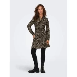 Robe Tunique Cory Motif Animalier Marron/noir Femme - Only -Robe Belle Soldes robe tunique cory motif animalier marronnoir femme only 2